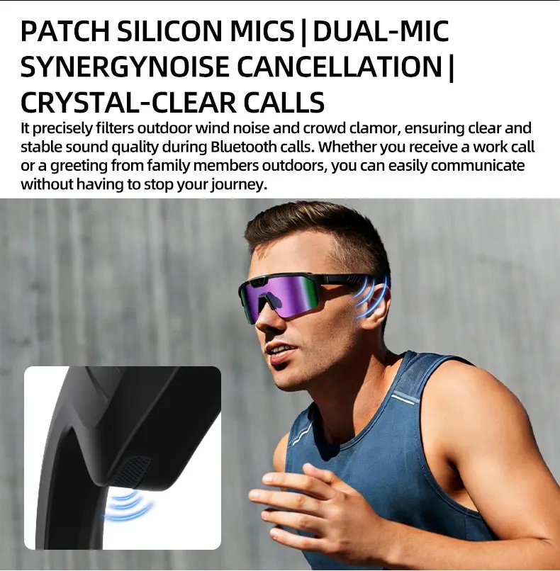 Photochromic Smart Glasses 1200P HD Camera 8MP Sensor 30MP Photo WiFi Sync Bluetooth 5.3 Audio Sunglasses Anti-shake Mic ENC PRO