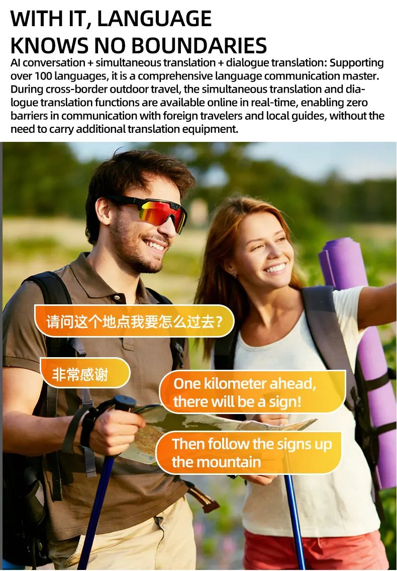 Photochromic Smart Glasses 1200P HD Camera 8MP Sensor 30MP Photo WiFi Sync Bluetooth 5.3 Audio Sunglasses Anti-shake Mic ENC PRO