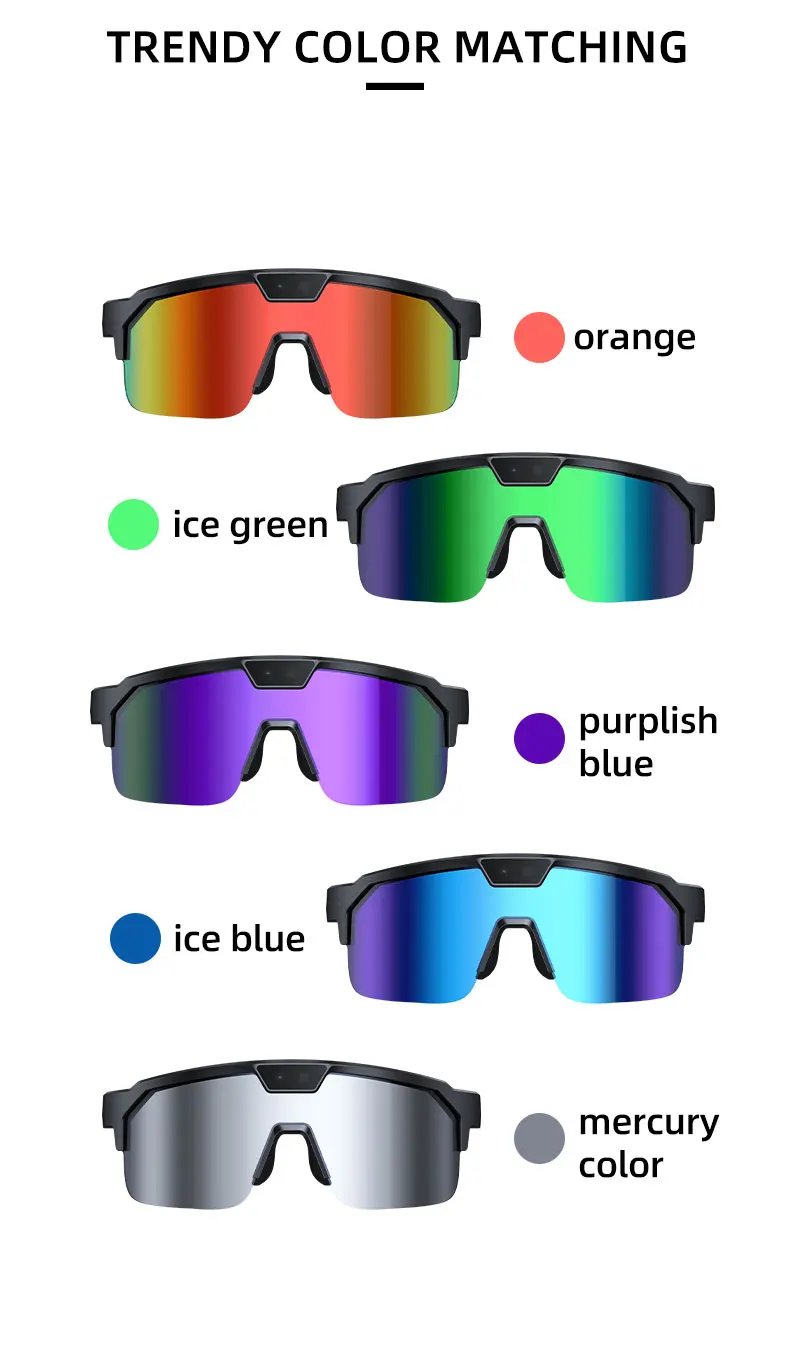 Photochromic Smart Glasses 1200P HD Camera 8MP Sensor 30MP Photo WiFi Sync Bluetooth 5.3 Audio Sunglasses Anti-shake Mic ENC PRO