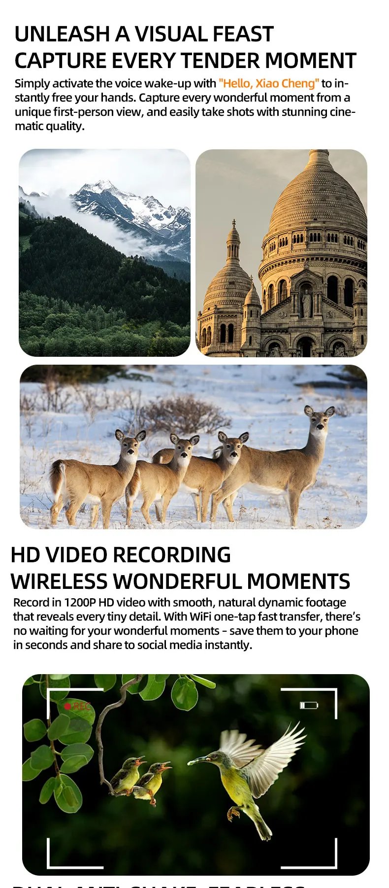 Photochromic Smart Glasses 1200P HD Camera 8MP Sensor 30MP Photo WiFi Sync Bluetooth 5.3 Audio Sunglasses Anti-shake Mic ENC PRO