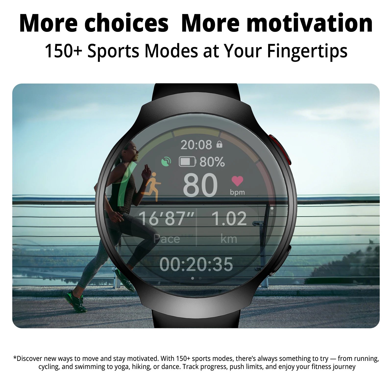 AIWR Orbit Smart Watch, GPS, 1.43'' AMOLED, AI Watch Faces ChatGPT, ENC Call, Heart Rate Monitor 5ATM Waterproof for Android iOS