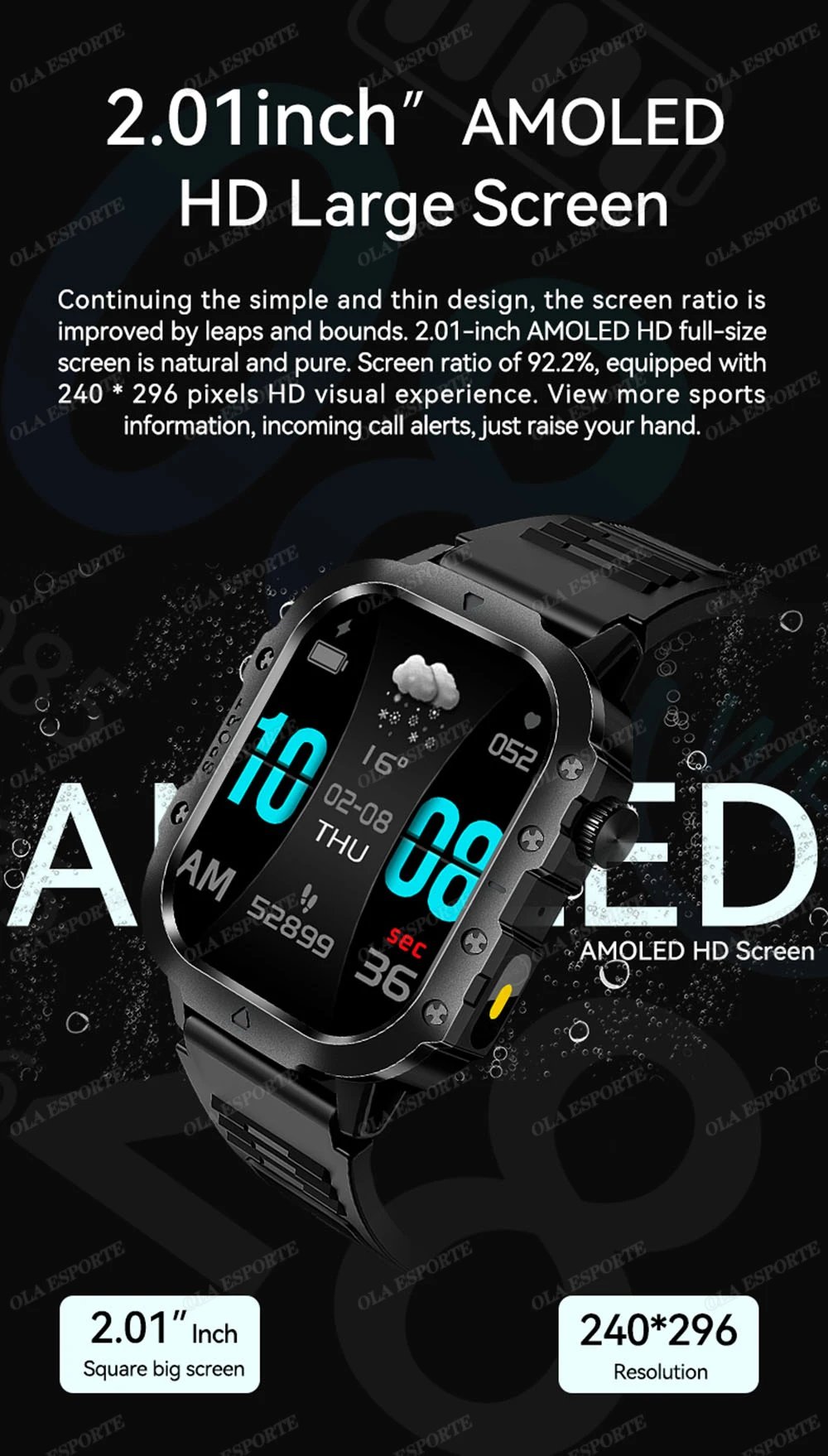 2025 New SmartWatch Men Militray Outdoor GPS Sport Watches Heart Rate Sleep Waterproof Smart Watch IOS Android