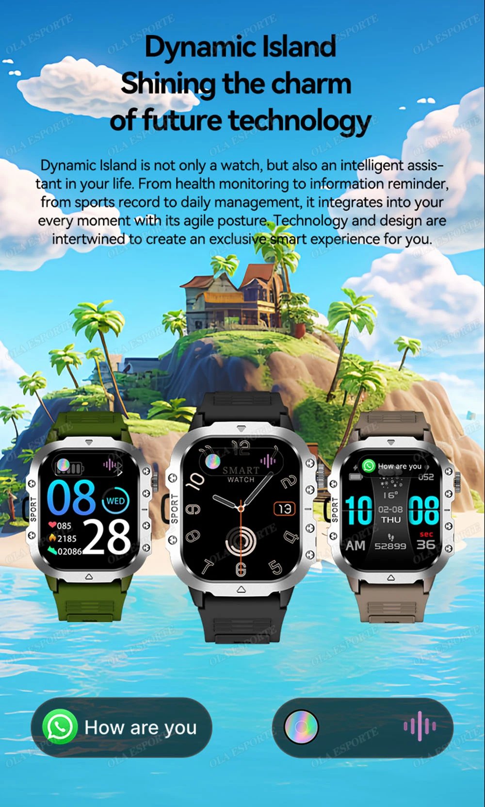 2025 New SmartWatch Men Militray Outdoor GPS Sport Watches Heart Rate Sleep Waterproof Smart Watch IOS Android