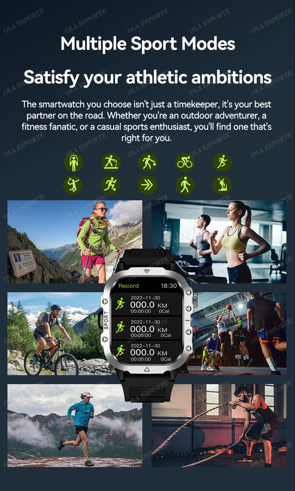 2025 New SmartWatch Men Militray Outdoor GPS Sport Watches Heart Rate Sleep Waterproof Smart Watch IOS Android