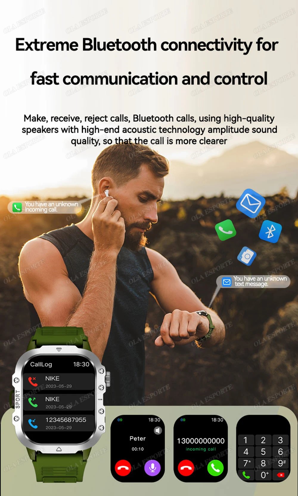 2025 New SmartWatch Men Militray Outdoor GPS Sport Watches Heart Rate Sleep Waterproof Smart Watch IOS Android