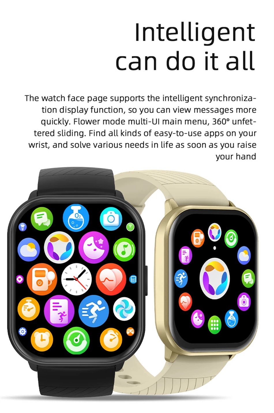 2026 New Smart Watch Men Women Heart Rate 2.01 Inch AMOLED Screen Waterproof Bluetooth Call Sports Smart Watch For iOS Android