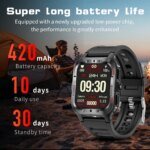 Military New GPS Sports Smart Watch Men 480mAh Battery LED Flashlight 100+ Sports Modes Bluetooth Call Waterproof Smartwatch - Image 3