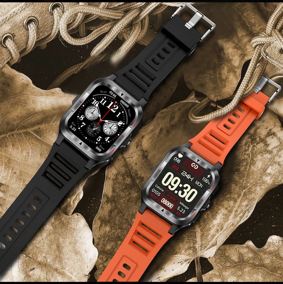 Military New GPS Sports Smart Watch Men 480mAh Battery LED Flashlight 100+ Sports Modes Bluetooth Call Waterproof Smartwatch