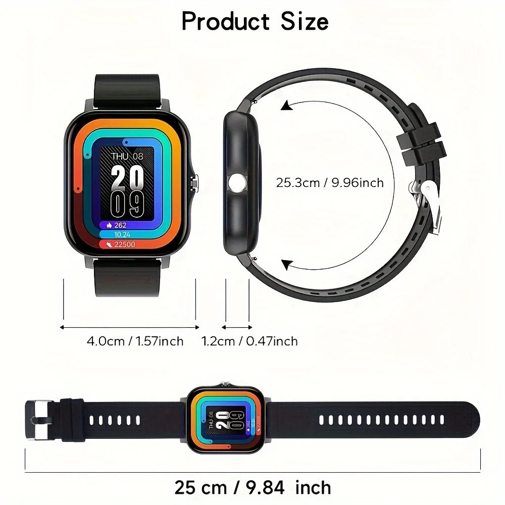 Exclusive 1PC Smart Watch Featuring Wireless Calling, Digital Display, Electronic Movement, Silicone and Stainless Steel Band