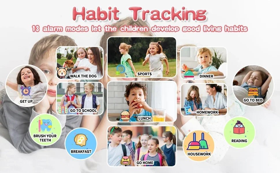 Children's Wristwatch 24 Games Kids Smart Watch Music Play Pedometer Tracker Time Display Video Audio Record Torch Smartwatch