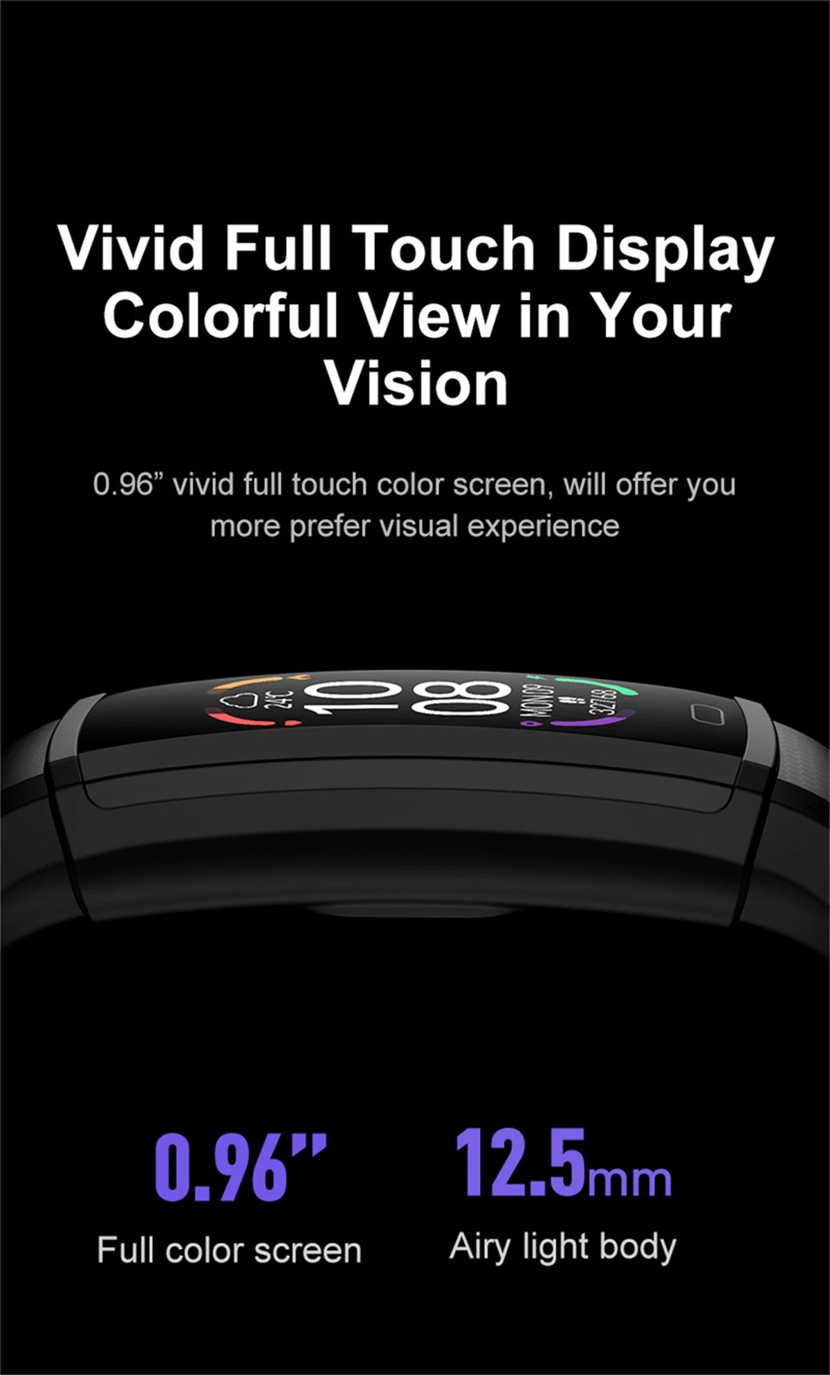 Sport Fitness Smart Band Blood Oxygen Blood Pressure Heart Rate Sleep Monitor 3ATM Waterproof Smartband Bracelet For Android IOS