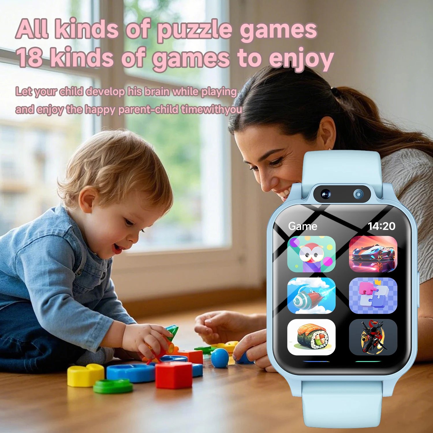 2026 New Kids Smartwatch HD Camera Flashlight 18 Kinds of Games Stopwatch Calculator Alarm Clock Christmas Gift Boys Girls