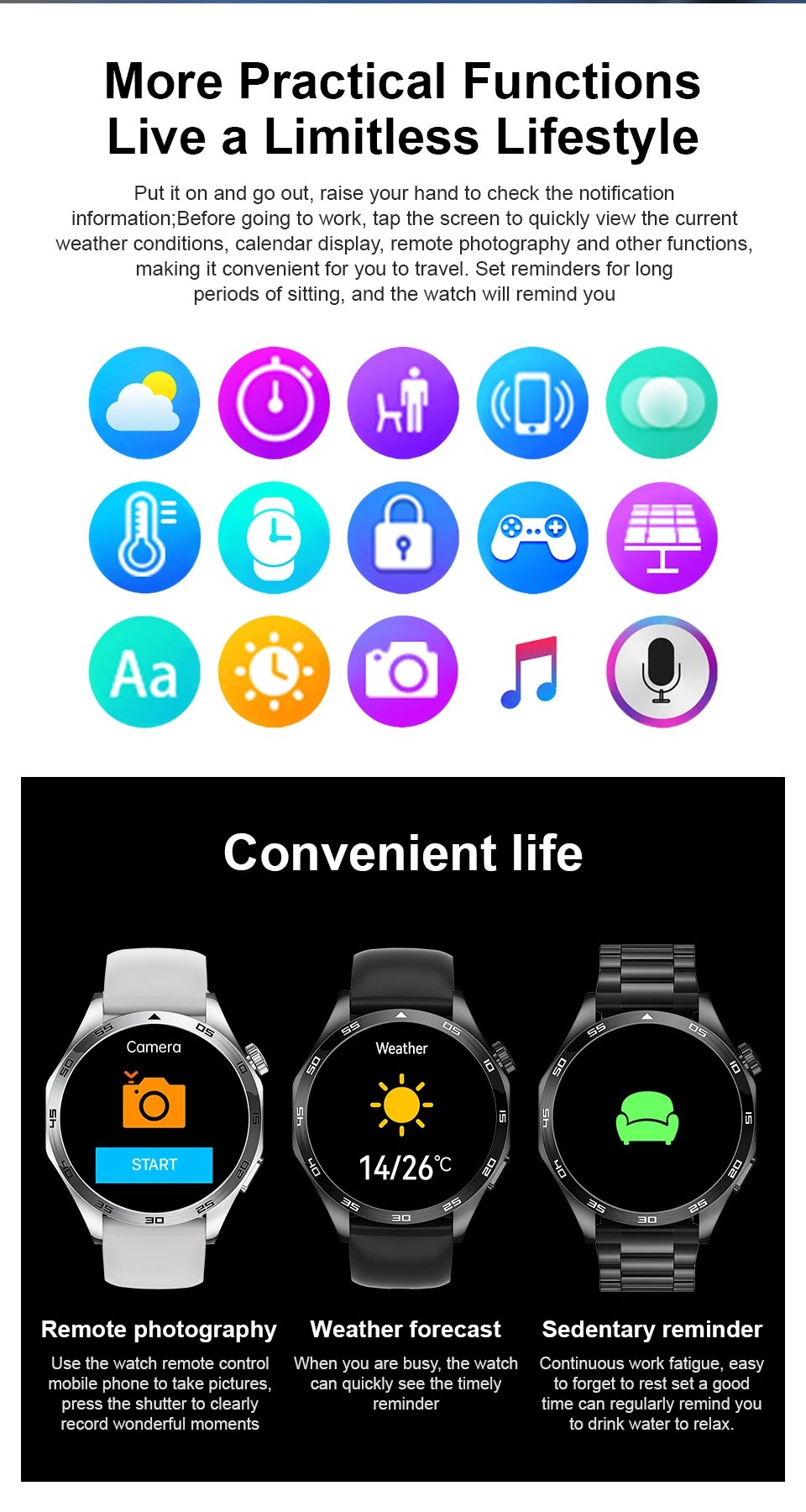 Men Smartwatch 2026 New ECG Heart Rate Monitoring Bluetooth Call Waterproof Sports Fitness Smart Watches Health Smart Bracelets