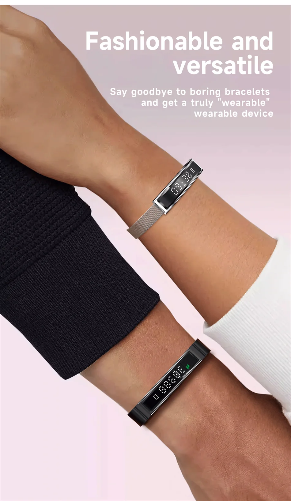 2026 New Men Women Smart Bracelet Heart Rate Sleeping Monitor IP68 Waterproof Sports Fitness Tracker Multifunction Smart Watches