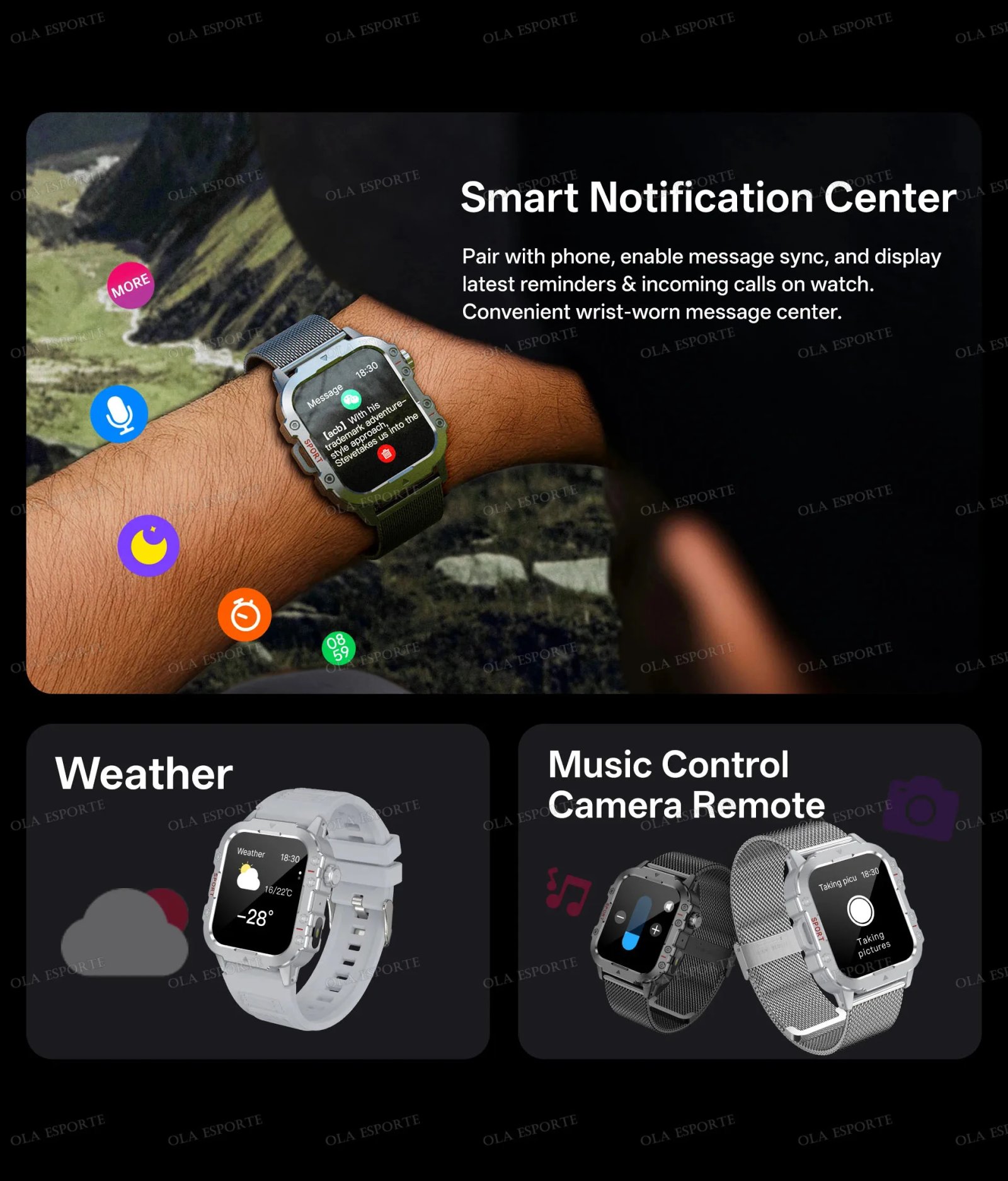 2026 New SmartWatch Men For Women Militray Outdoor GPS Track Sport Watches Heart Rate Sleep Waterproof Smart Watch IOS Android