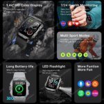 Outdoor Sport Smart Watch HD Touch Screen LED Flashlight Bluetooth Talking GPS Tracker Smart Watches for Men Women Holiday Gifts - Image 2