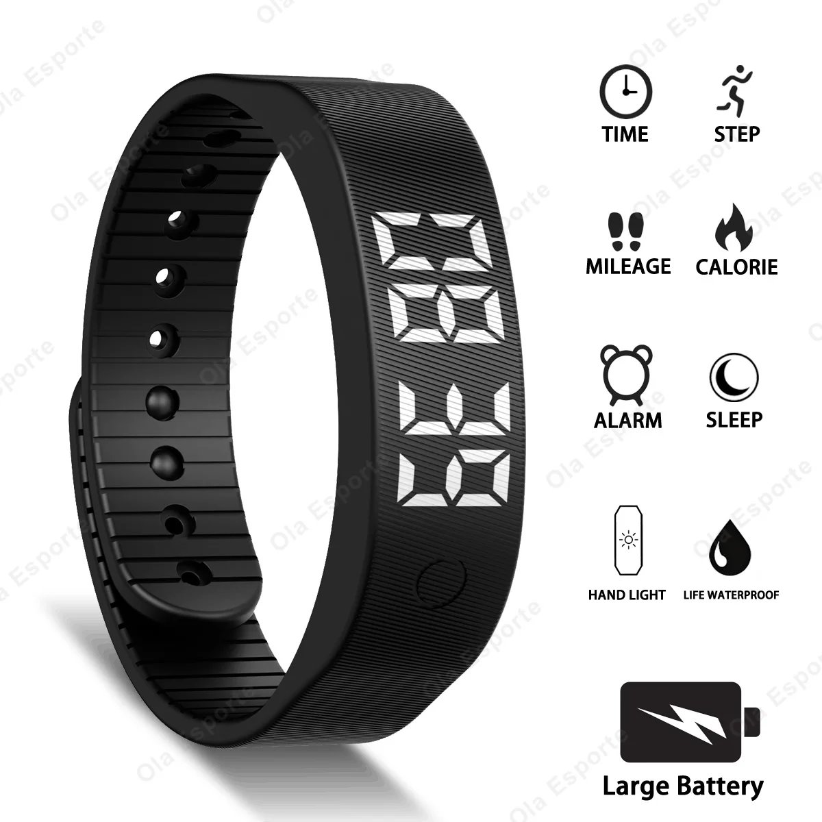 Smart Bracelet LED Digital Waterproof Smart Clock Smartband With running pedometer Monitor Smart Band Vibration Alarm Reminder