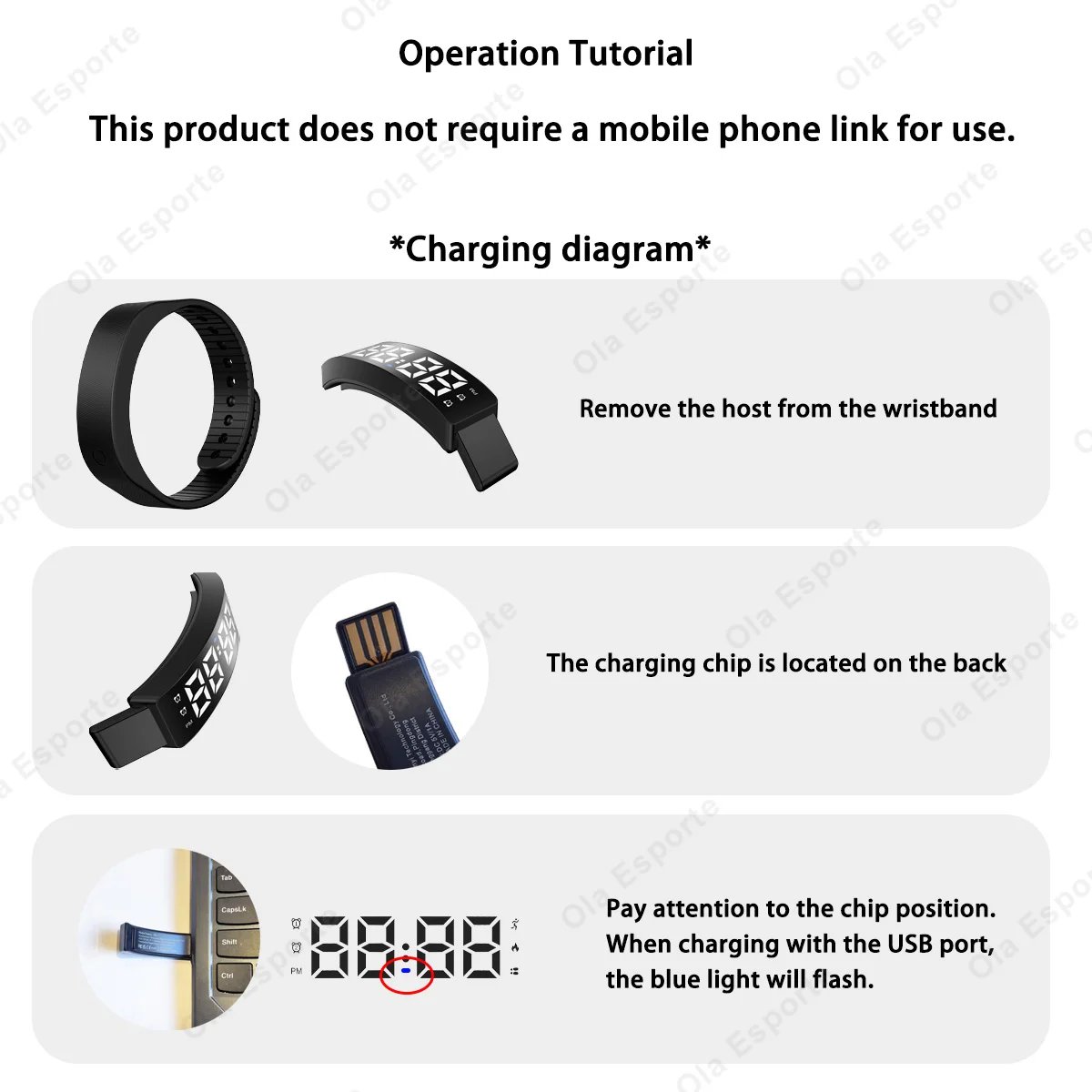 Smart Bracelet LED Digital Waterproof Smart Clock Smartband With running pedometer Monitor Smart Band Vibration Alarm Reminder