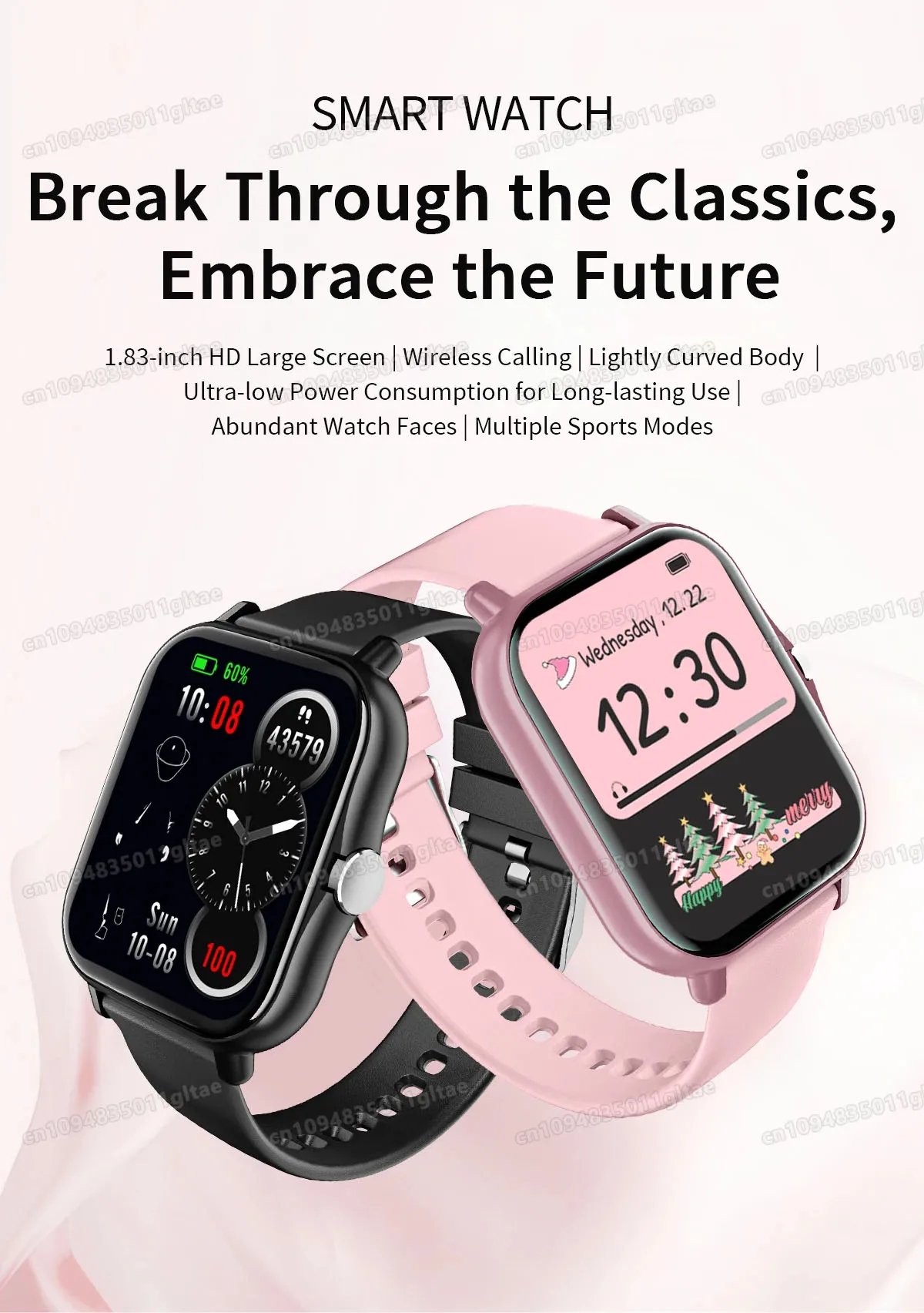 Smartwatch Sports Music Control Phone Call Pedometer Men Smart Watch For Women Health Calories Message Alerts For iPhone Android