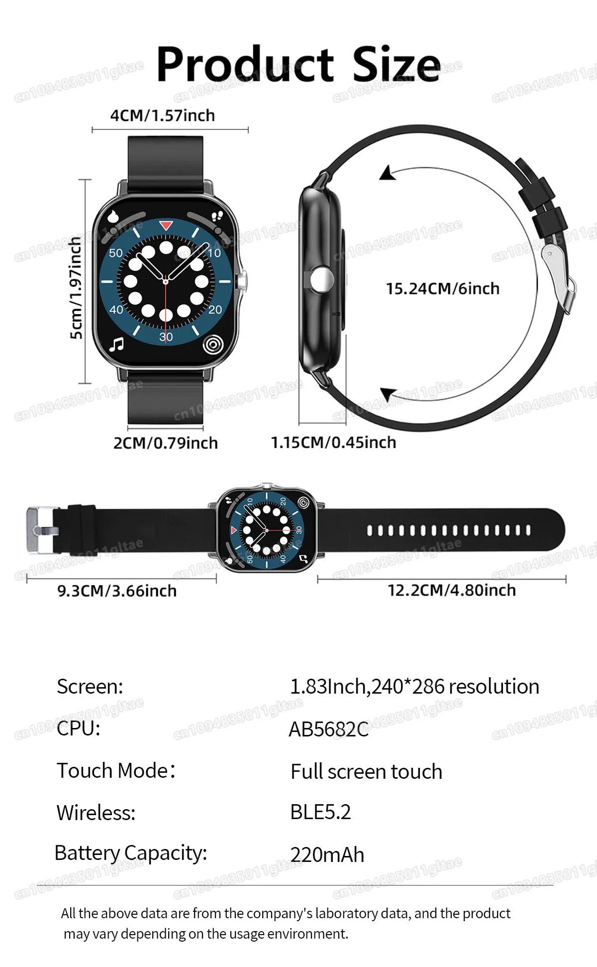 Smartwatch Sports Music Control Phone Call Pedometer Men Smart Watch For Women Health Calories Message Alerts For iPhone Android