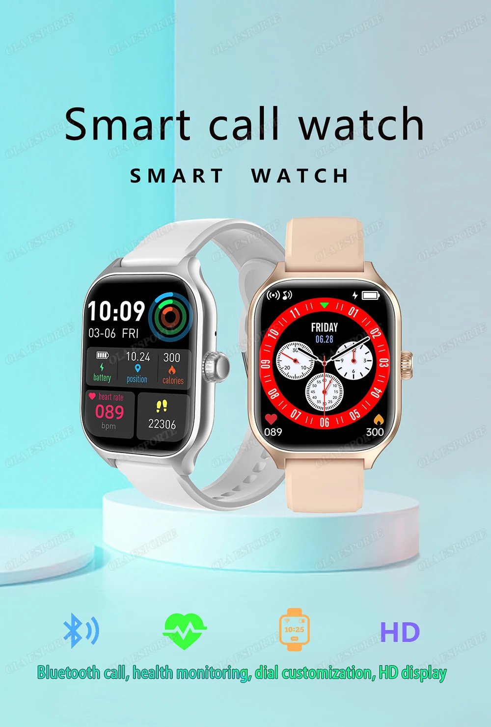 New Smart Watch Bluetooth Talk Tracking Heart Rate Sleep Monitor Multi-sport Modes Bluetooth Smart Watch Gifts for Men and Women