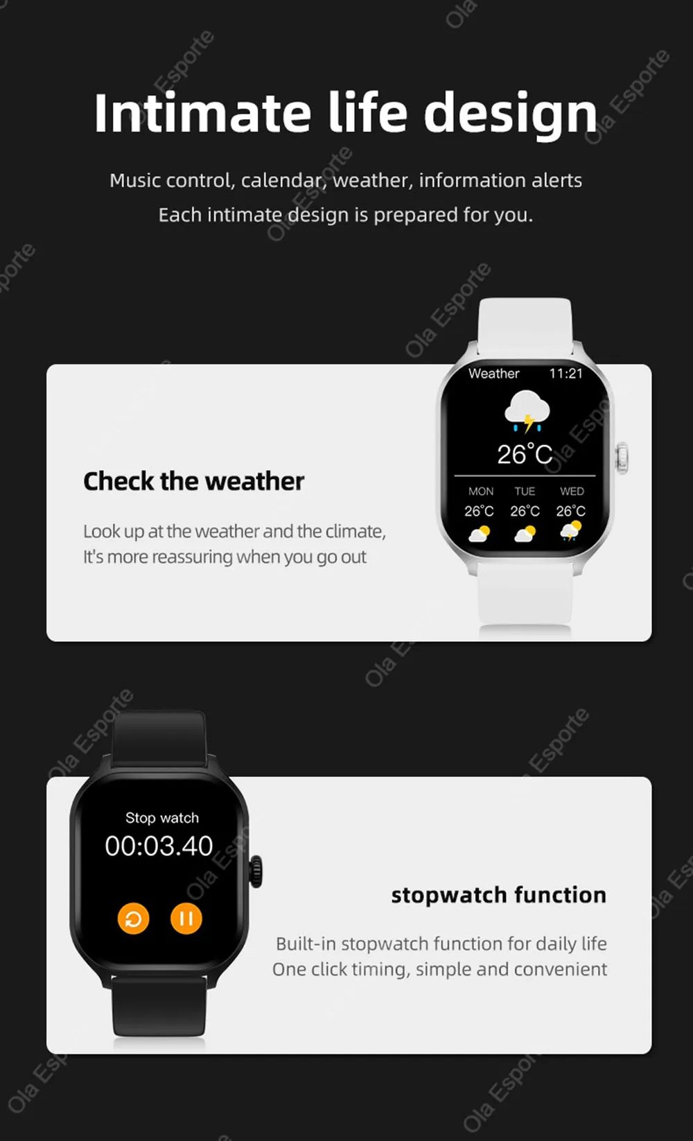 2026 New Fashion Smart Watch Wireless Phone Call Heart Rate Blood Oxygen/Pressure Monitoring Outdoor Sports Smartwatch Women Men