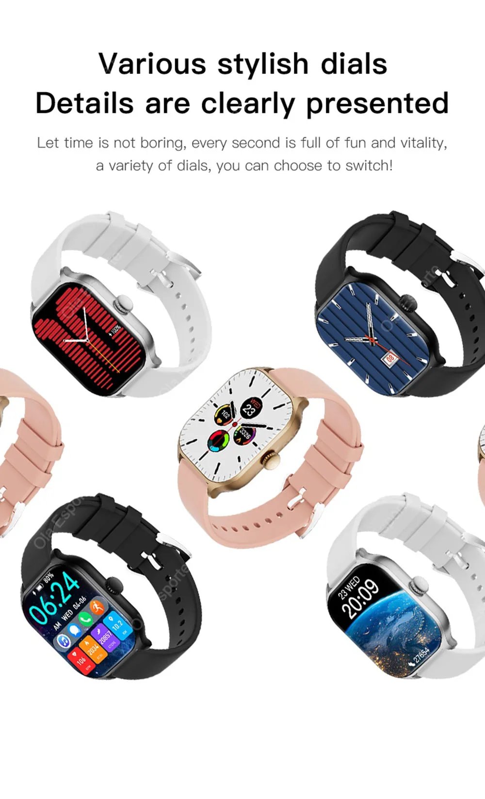 2026 New Fashion Smart Watch Wireless Phone Call Heart Rate Blood Oxygen/Pressure Monitoring Outdoor Sports Smartwatch Women Men
