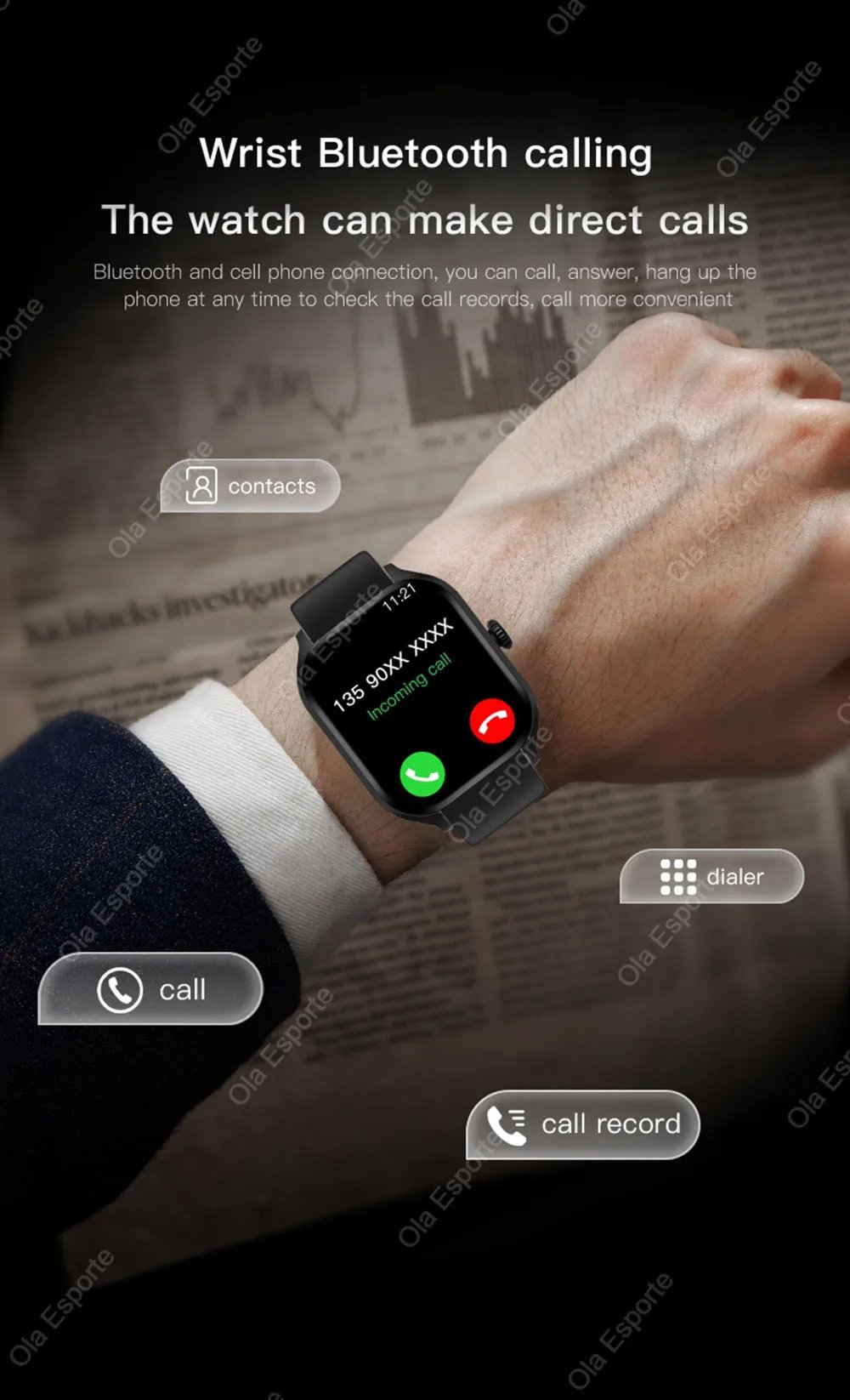 2026 New Fashion Smart Watch Wireless Phone Call Heart Rate Blood Oxygen/Pressure Monitoring Outdoor Sports Smartwatch Women Men
