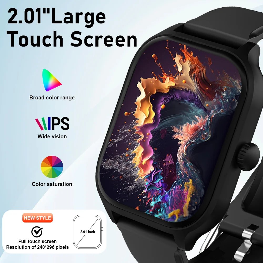 LAXASFIT 2026 New H9 Smartwatch Dial to Answer Calls Calorie Tracking Heart Rate Blood Oxygen Monitoring Bluetooth Smartwatch