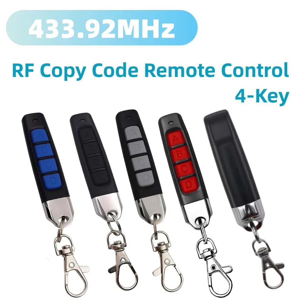 433MHz Door Remote Control Universal 4 Keys Copy Garage Remote Control Cloning Electric Gate Remote Controller Duplicator Key