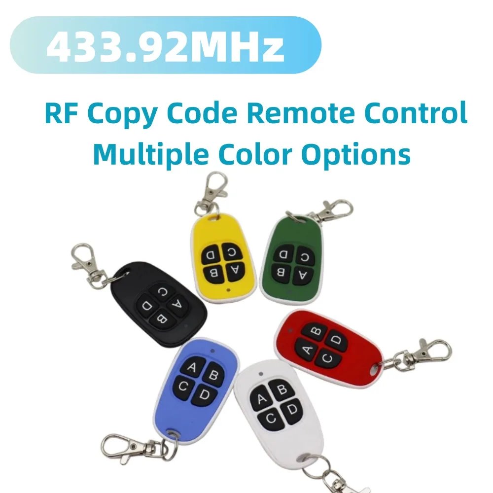 433MHz Garage Door Remote Control 4 Keys Copy Universal Remote Control Cloning Electric Gate Remote Controller Duplicator Key