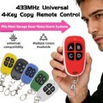 433MHz Garage Door Remote Control 4 Keys Copy Universal Remote Control Cloning Electric Gate Remote Controller Duplicator Key