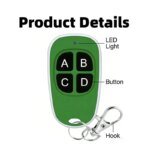 433MHz Garage Door Remote Control 4 Keys Copy Universal Remote Control Cloning Electric Gate Remote Controller Duplicator Key - Image 3