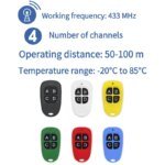 433MHz Garage Door Remote Control 4 Keys Copy Universal Remote Control Cloning Electric Gate Remote Controller Duplicator Key - Image 4