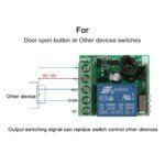 433MHz Wireless DC 12V Remote Control Switch 1CH RF 10A Relay Receiver and 2CH Transmitter For Door Electromagnetic Lock DIY - Image 5