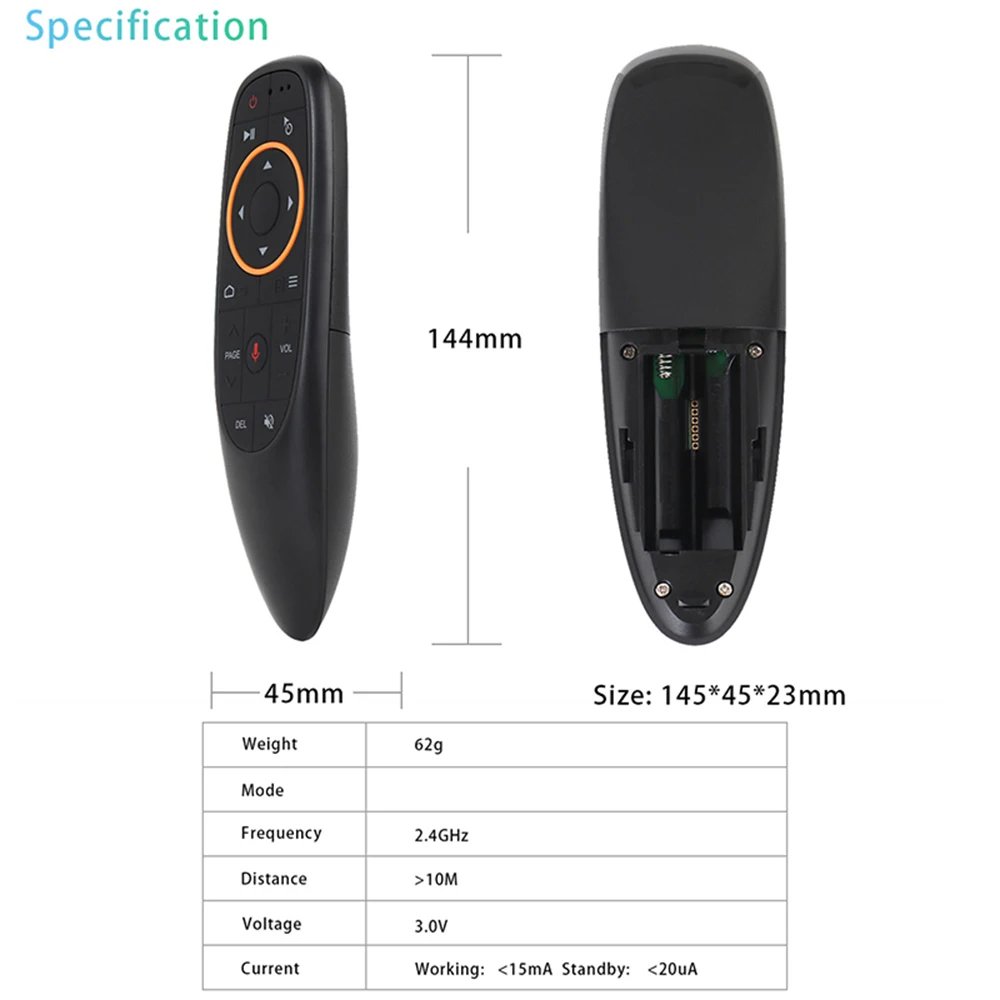 G10 G10S Pro Voice Remote Control 2.4G Wireless Air Mouse Gyroscope IR Learning for Android tv box HK1 H96 Max X96 mini