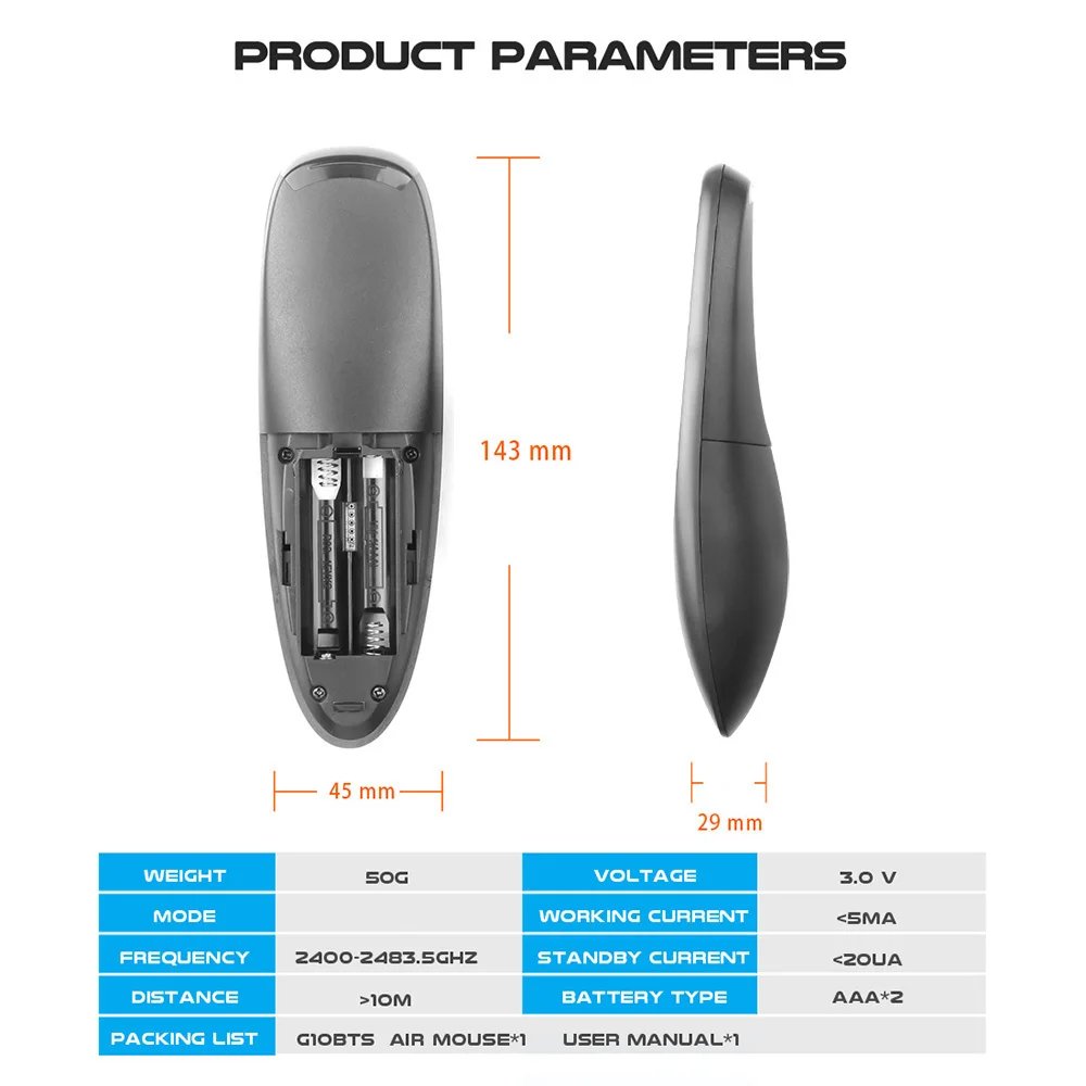 G10 G10S Pro Voice Remote Control 2.4G Wireless Air Mouse Gyroscope IR Learning for Android tv box HK1 H96 Max X96 mini
