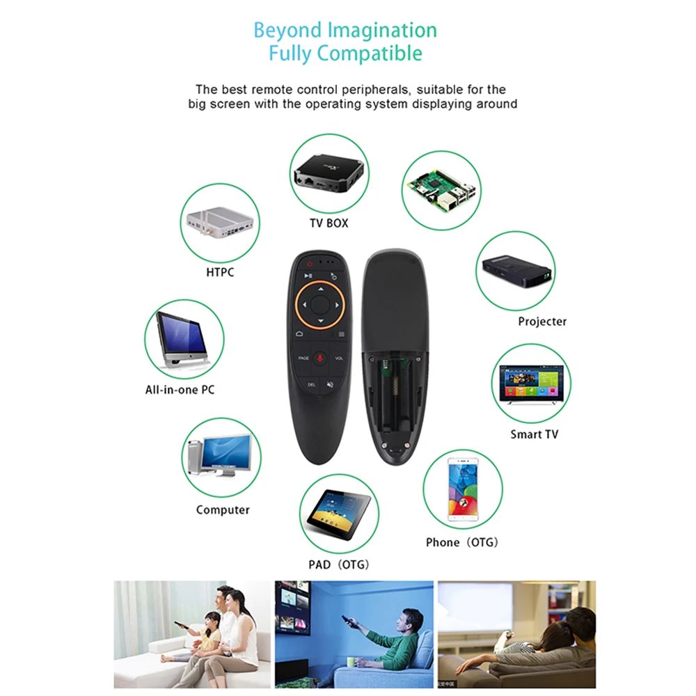 G10 G10S Pro Voice Remote Control 2.4G Wireless Air Mouse Gyroscope IR Learning for Android tv box HK1 H96 Max X96 mini