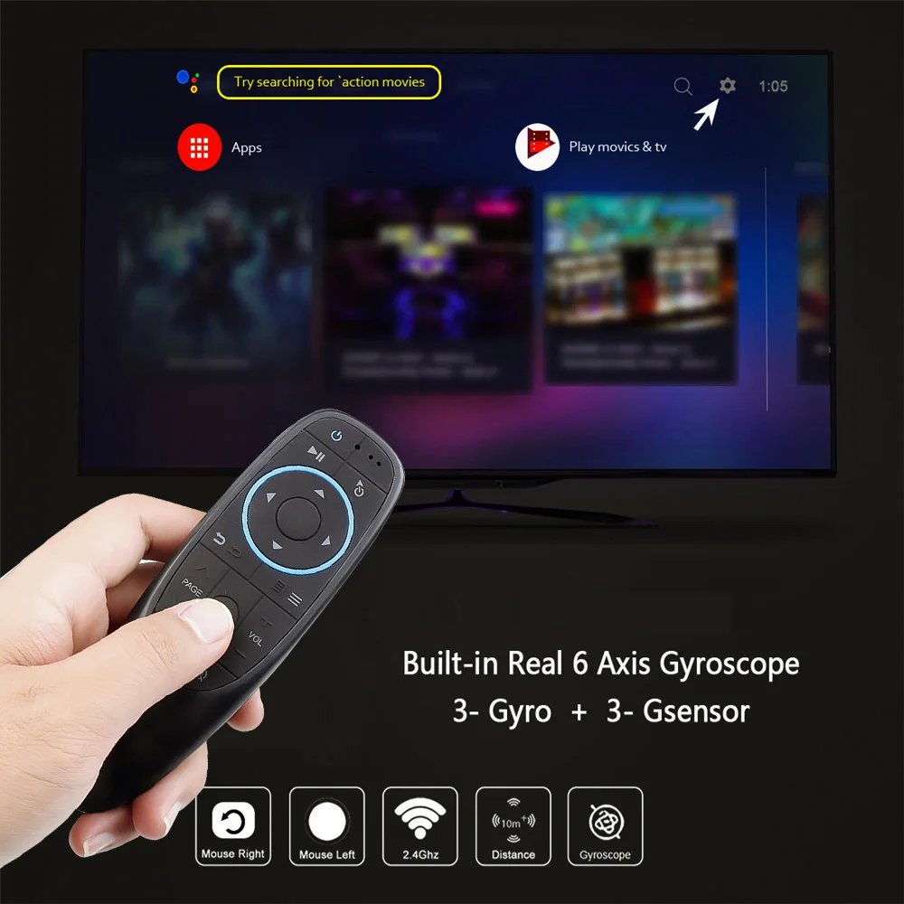 G10 G10S Pro Voice Remote Control 2.4G Wireless Air Mouse Gyroscope IR Learning for Android tv box HK1 H96 Max X96 mini