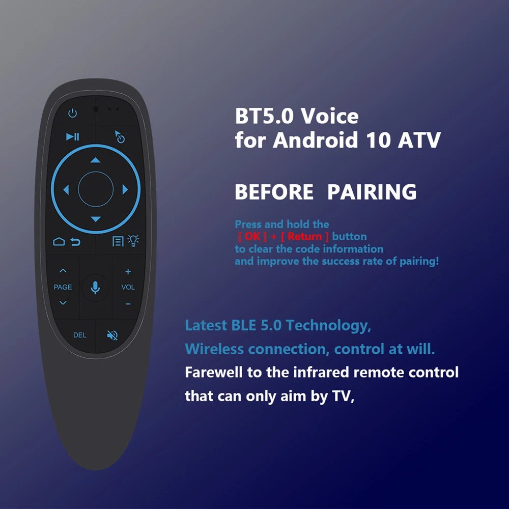 G10 G10S Pro Voice Remote Control 2.4G Wireless Air Mouse Gyroscope IR Learning for Android tv box HK1 H96 Max X96 mini