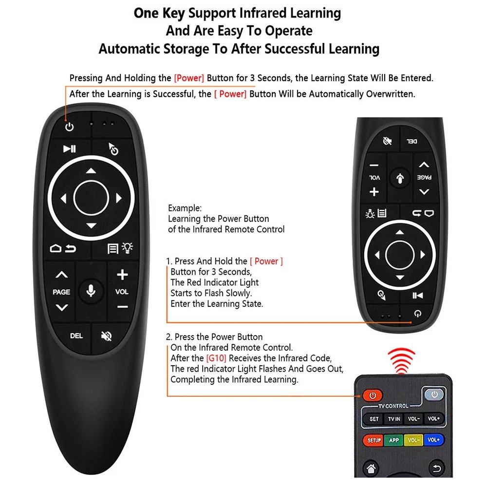 G10 G10S Pro Voice Remote Control 2.4G Wireless Air Mouse Gyroscope IR Learning for Android tv box HK1 H96 Max X96 mini