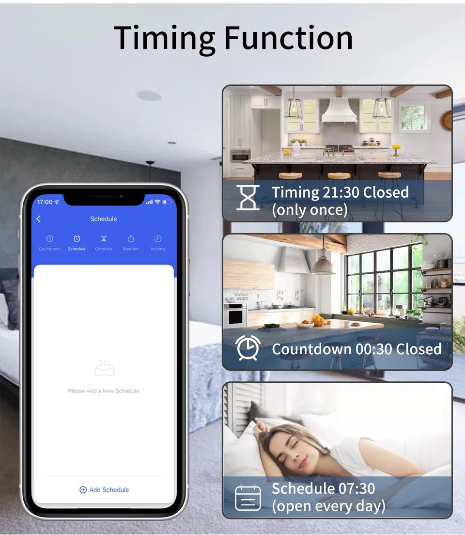 Tuya WiFi Smart Switch 16A RF 433Mhz Wireless Remote Control Relay Receiver Light Switch Voice Control With Alexa Google Home