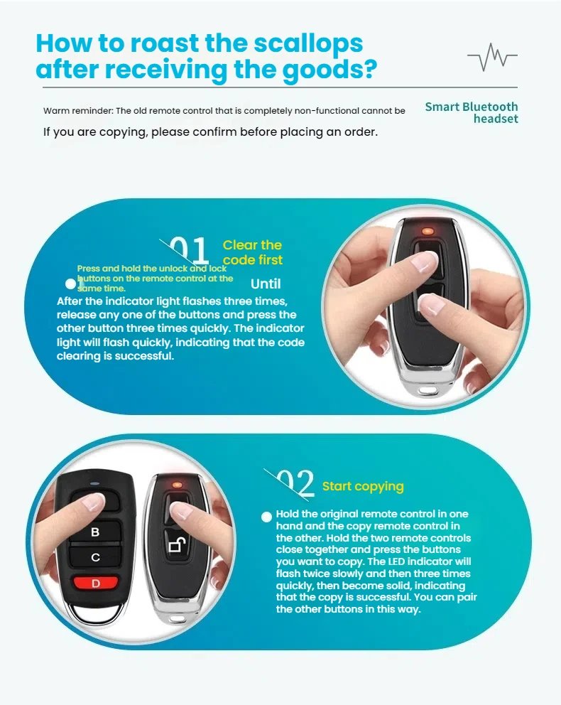 Universal 433MHz 315MHz RF Remote Control Wireless Switch Long Range for Garage Door LED Light Gate