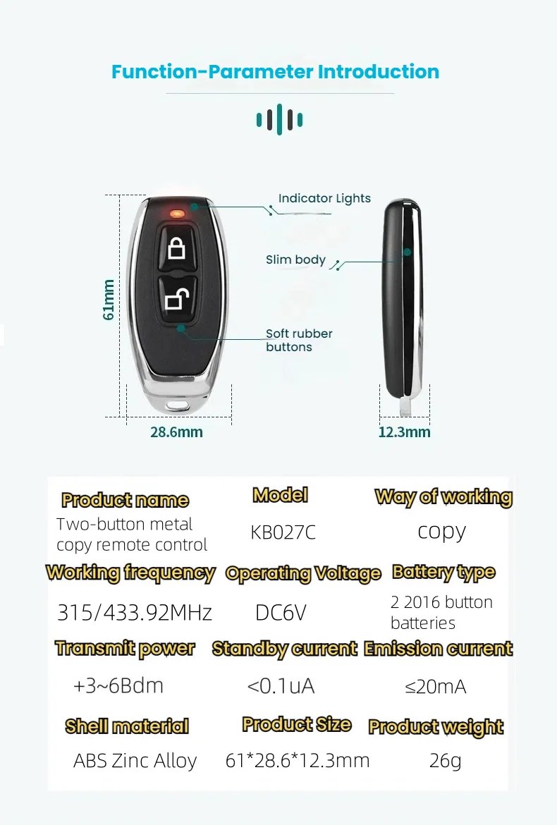 Universal 433MHz 315MHz RF Remote Control Wireless Switch Long Range for Garage Door LED Light Gate