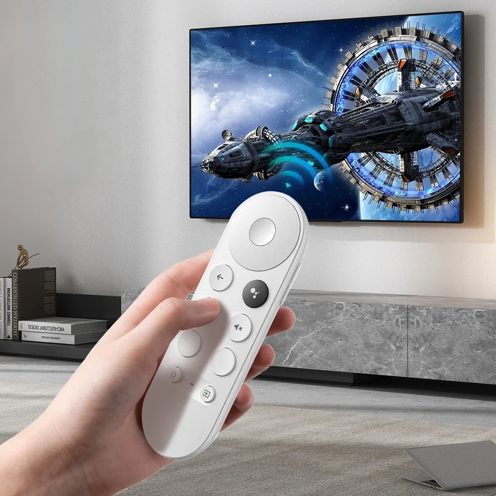 G9N9N Smart TV Remote Bluetooth-Compatible Voice Universal Remote Control Remote Controller for Google TV Chromecast 4K Snow