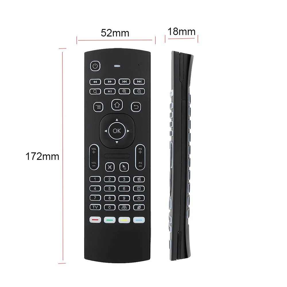 Backlight Air Mouse Remote Control MX3 Wireless Mini Keyboard 2.4Ghz For Android TV Box PC Motion Sensing Gamer Controller