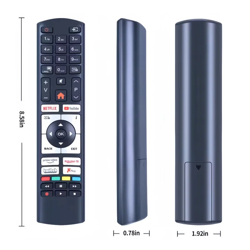 RC4519P Replace TV Remote Control for TELEFUNKEN VESTEL RC4519P Smart TV Remote Control