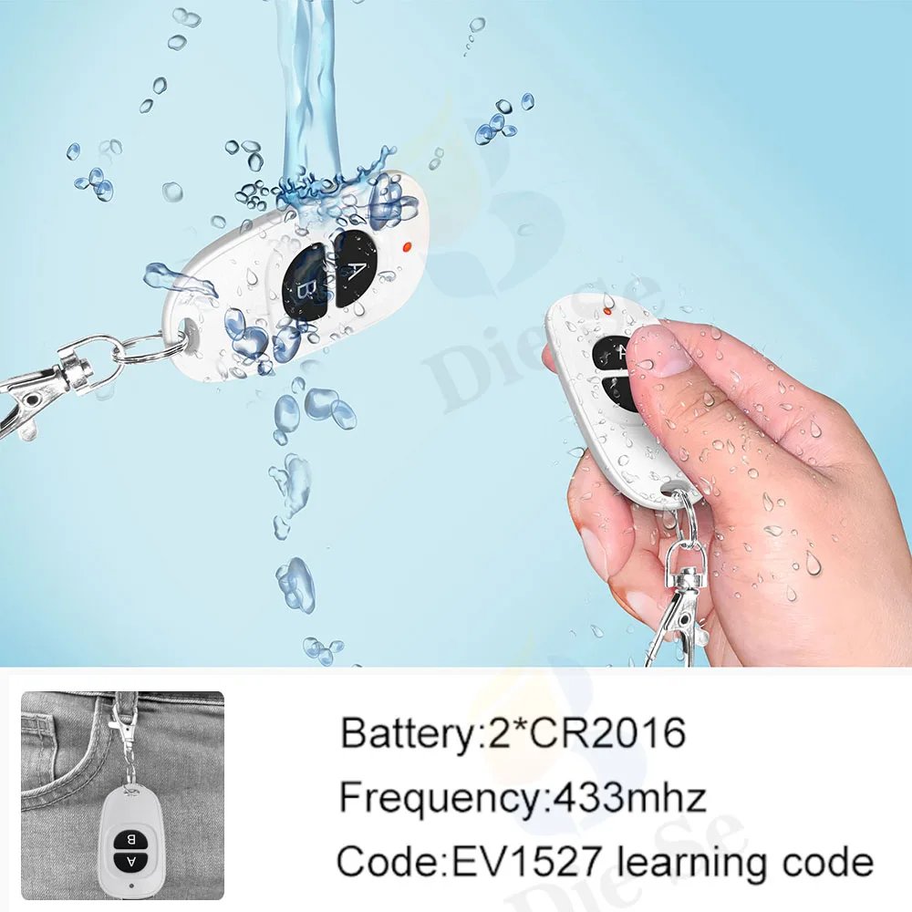 Tuya WIFI Wireless 433mhz Universal Gate Remote Control Switch DC 5V 48V 2Ch 10A Dry Relay Receiver Remote for Garage Door Led