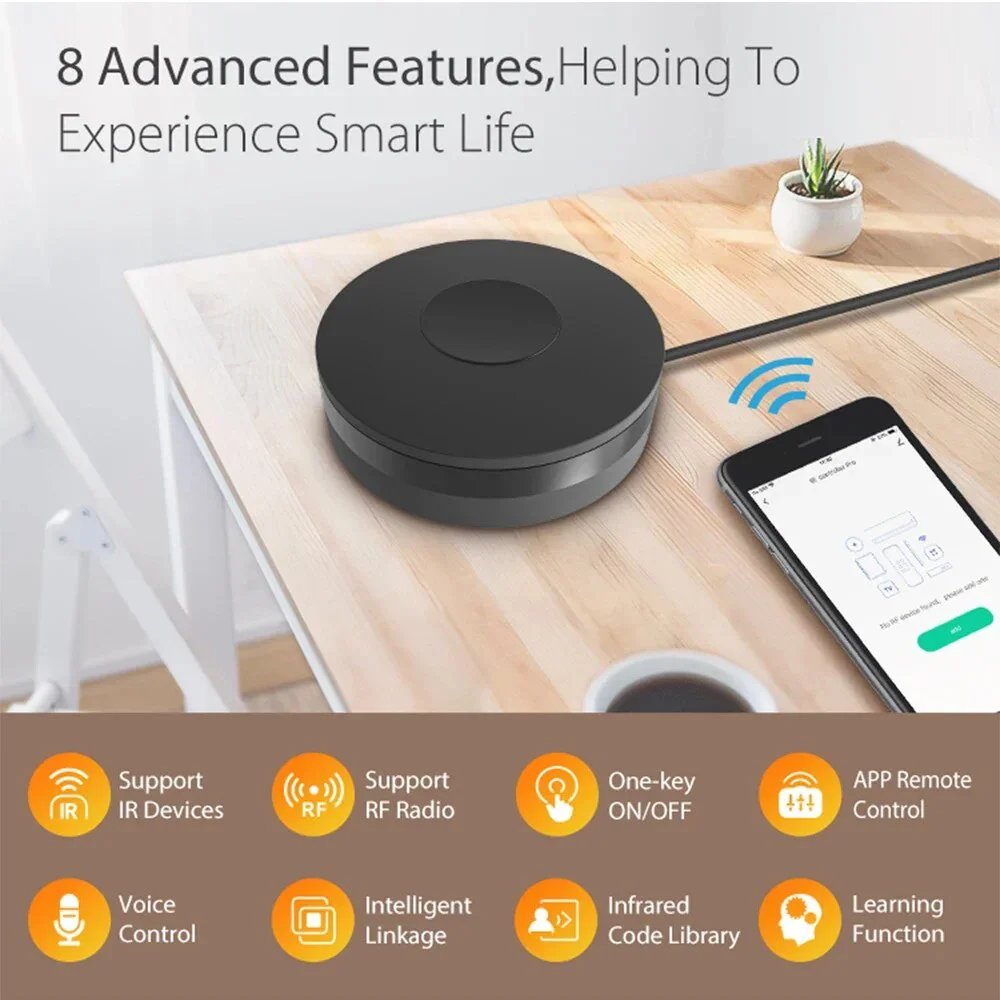 Tuya WiFi Smart Home IR Remote Control Universal Smart Life APP Replace TV DVD AUD AC Remote Control Work With Alexa Google Home