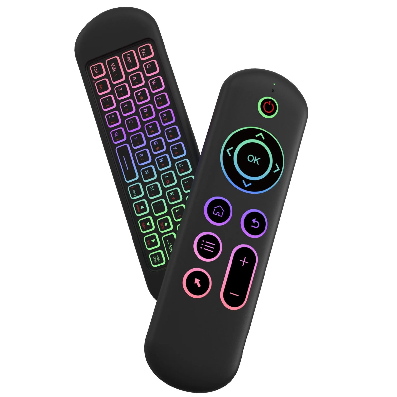 MRSVI M5 Air Mouse Replacement Remote Control Wireless 2.4G Bluetooth With 7 Color Backlit Keyboard for Android TV Box